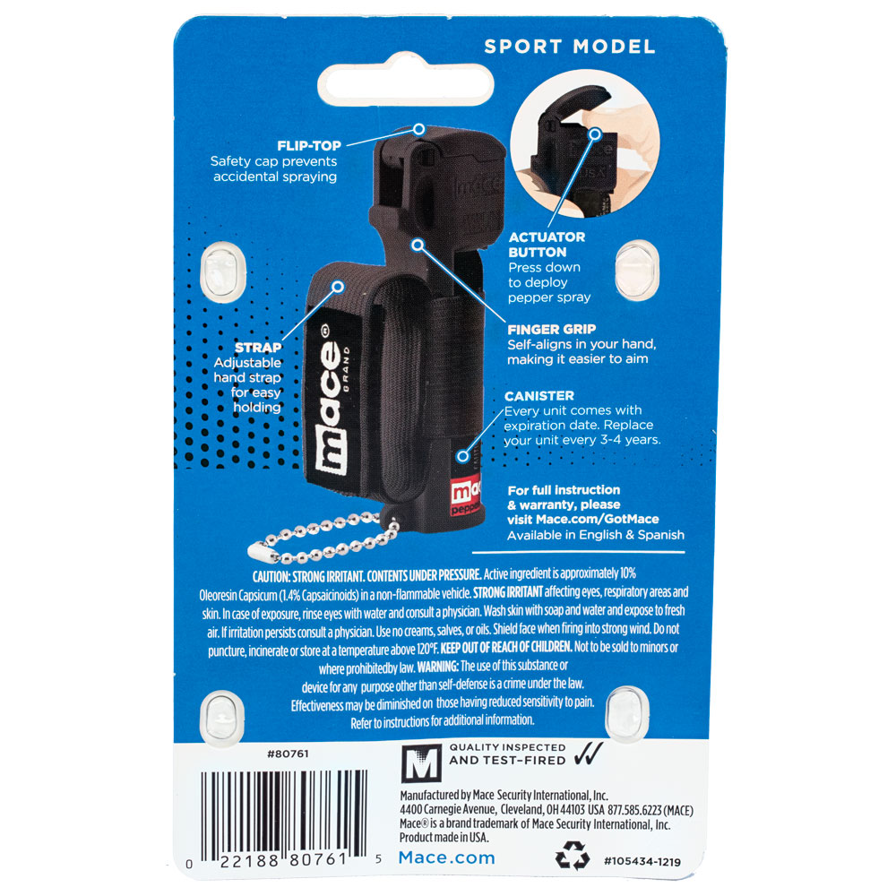 Mace? Sports Model Pepper Spray Black - Image 2