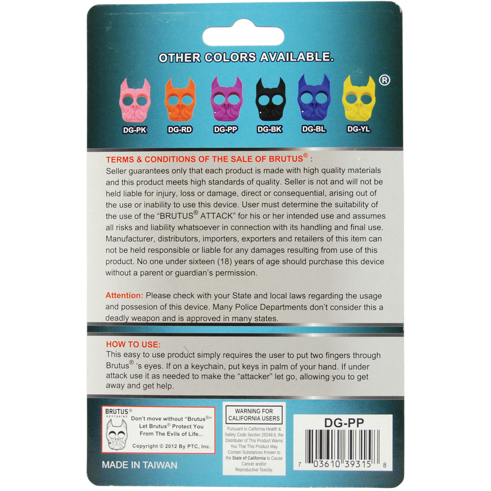 Brutus Self Defense Key Chain Purple Color - Image 2