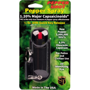 Pepper Shot 1.2% MC 1/2 oz Halo Holster Black