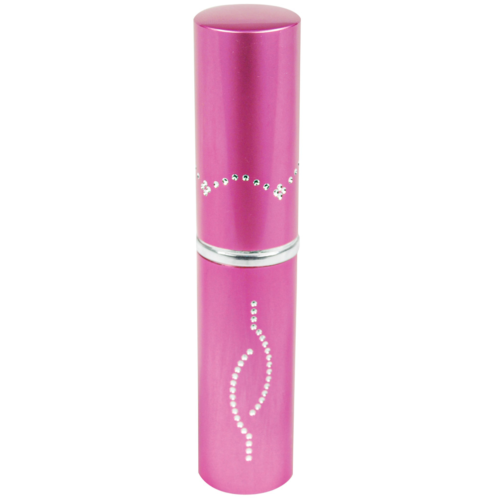 25,000,000 Volt Rechargeable Lipstick Stun Gun with Flashlight, pink - Image 2