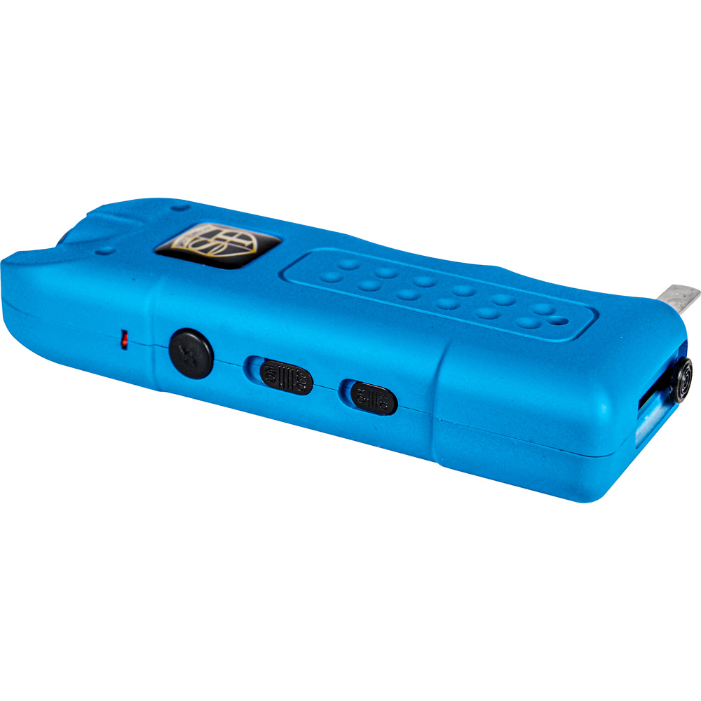 80,000,000 volt MultiGuard Stun Gun Alarm and Flashlight with Built in Charger Blue - Image 2