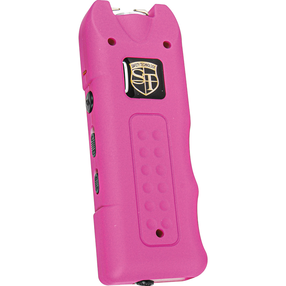 80,000,000 volt MultiGuard Stun Gun Alarm and Flashlight with Built in Charger Pink